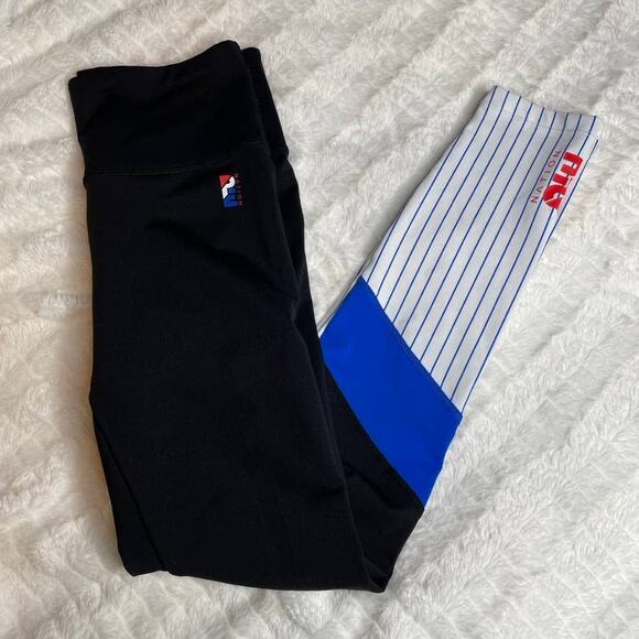 PE NATION‎ Stripe Bottom High Waist Leggings Medium M - Picture 1 of 5